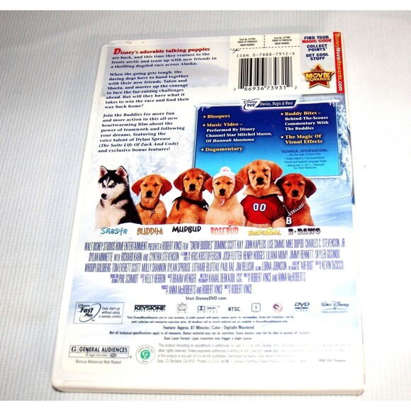 Snow Buddies - DVD Disney Cute Dogs with bonus scenes! - Picture 2 of 3
